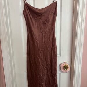 Express Chocolate Brown Midi Dress